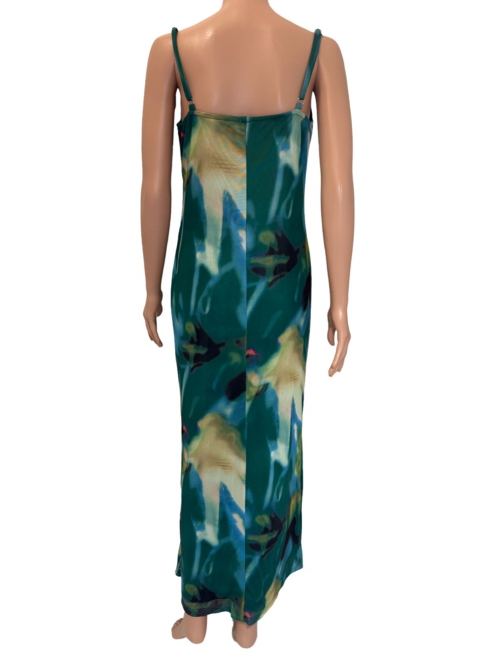 NWT PRETTYGARDEN Floral Spaghetti Strap Maxi Dress Stretch Bodycon size L - Picture 5 of 7